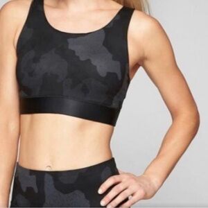 Athleta the Power of She  camo print sports bra, XS